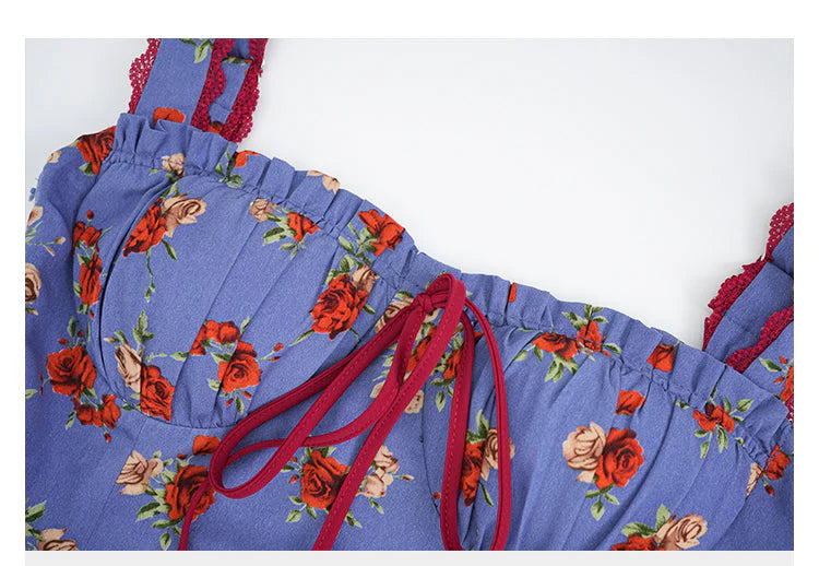 Retro Rose Slip Dress