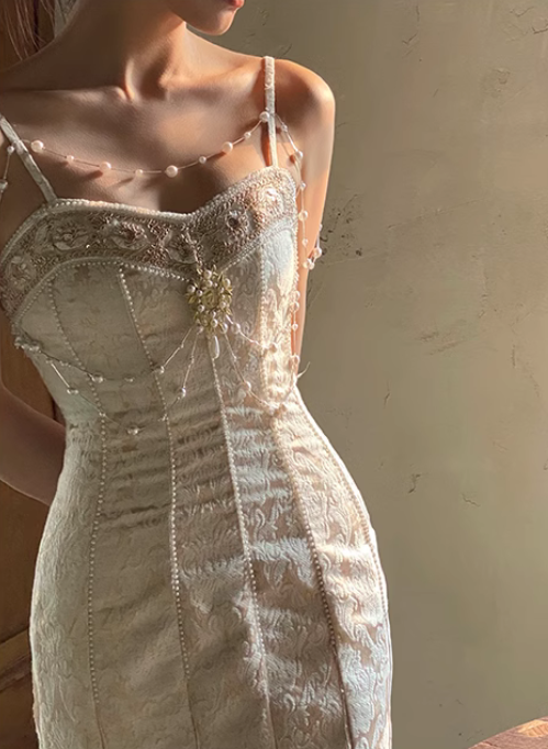 Royalcore Baroque Style Mermaid Dress Retro Fairy Royalcore Baroque Style Mermaid Dress Retro Fairy