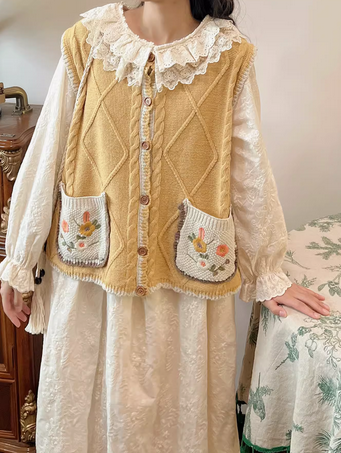 ЕАРНІ EMBROIDERY CORD VEST EMBROIDERY CORD VEST
