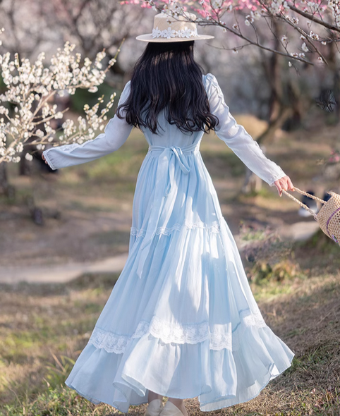 Gunne Sax Remake Blue Prairie Dress