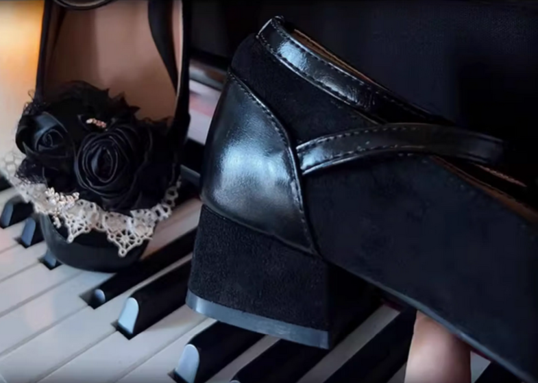 Vintage Rose Decor Mary Jane Shoes