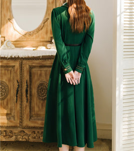 Retro Parisian 50s Green Dress