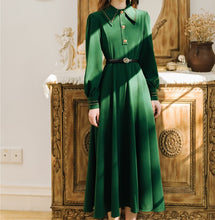 Load image into Gallery viewer, Retro Parisian 50s Green Dress
