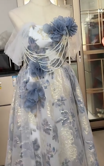 Dreamy Princess Floral Tulle Prom Dress