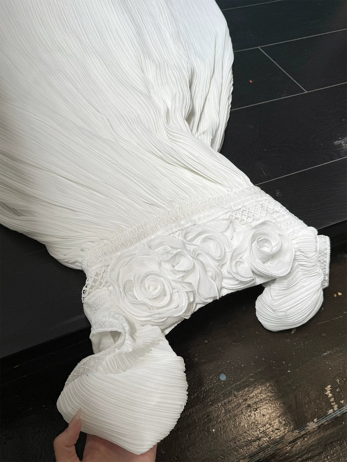 Regency Style Ruffled Pleated Dreamy Dress