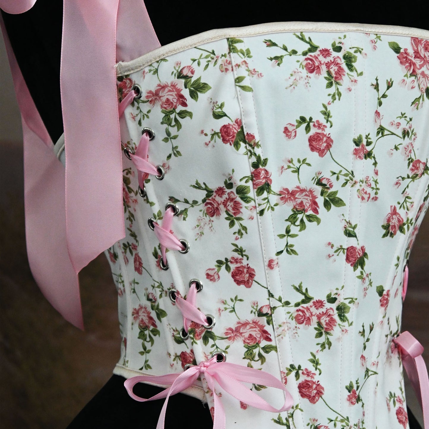 Retro Fairycore Floral Corset