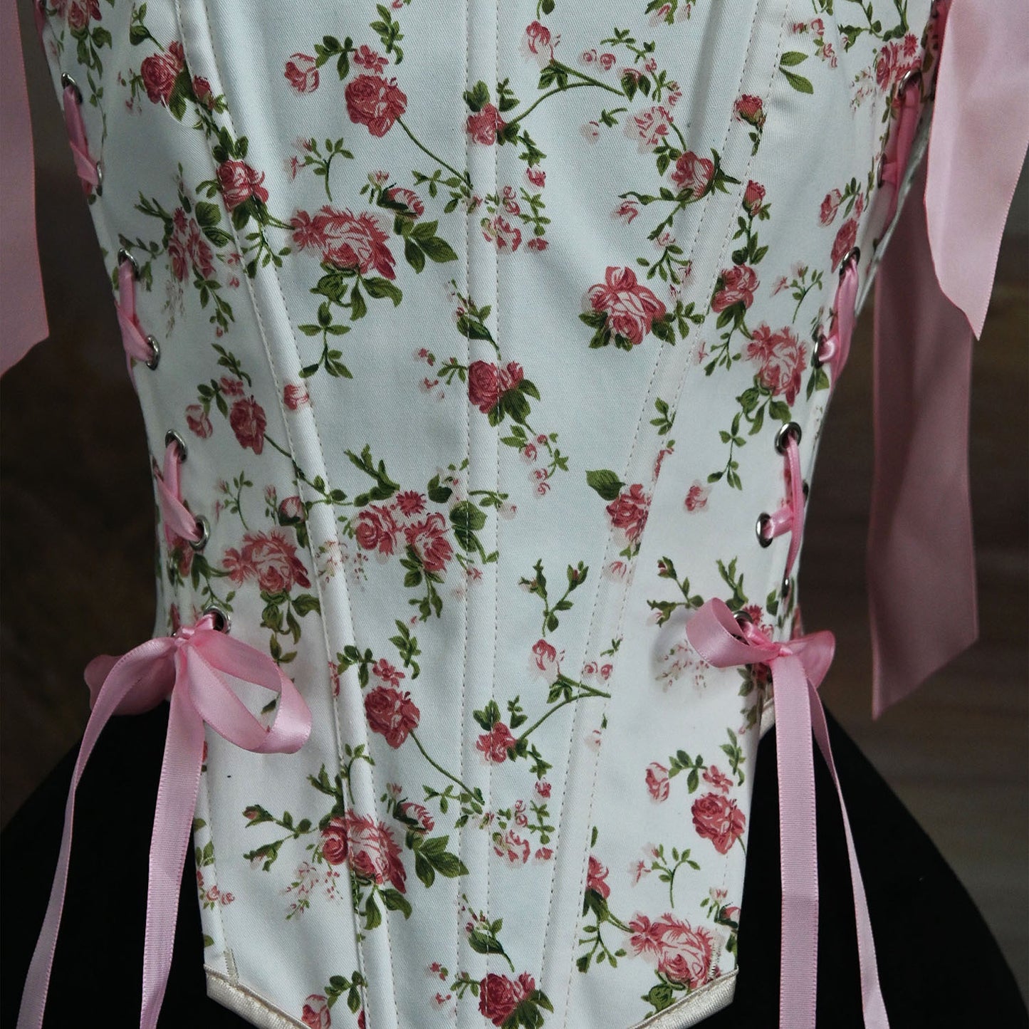 Retro Fairycore Floral Corset