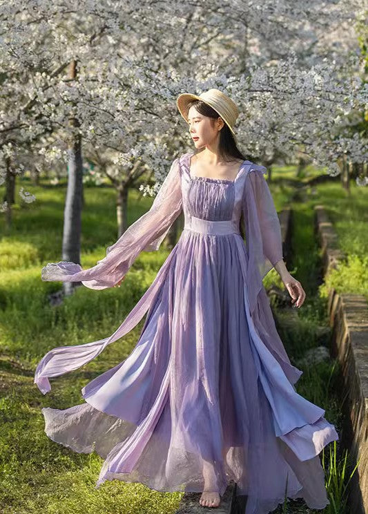 Wedding Dress Pastel Vintage Dress Dreamy Pastel Lavender