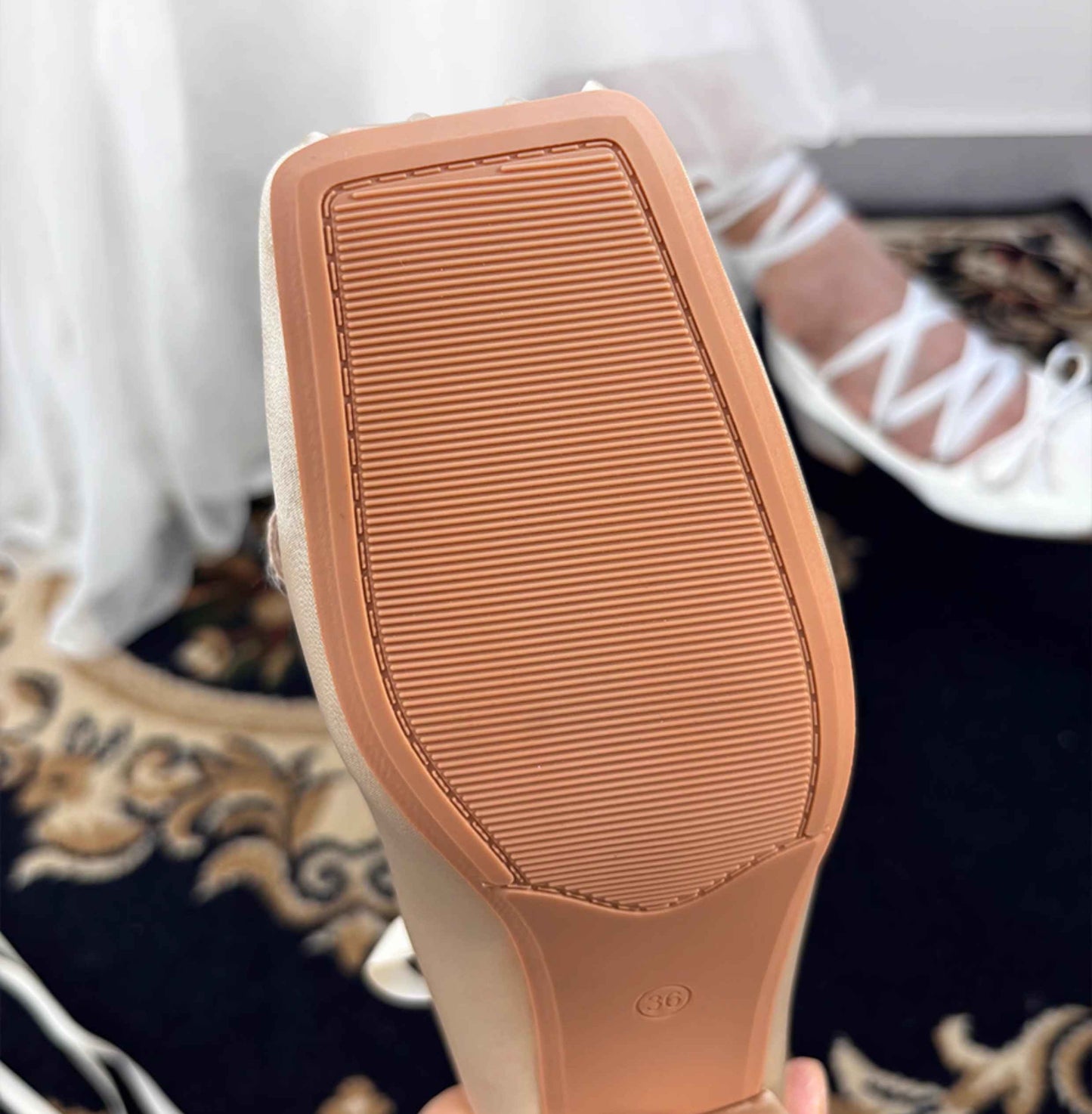 Retro Balletcore Lace up Chunky Heels