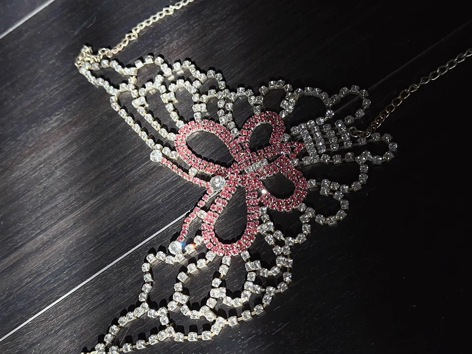 Fairycore Butterfly Sequin Rhinestone Lingerie Set