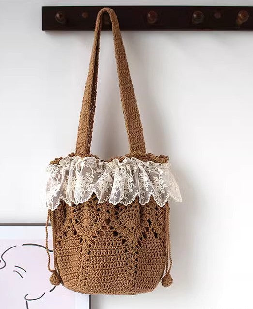 Cottagecore Hand Crochet Shoulder Bag