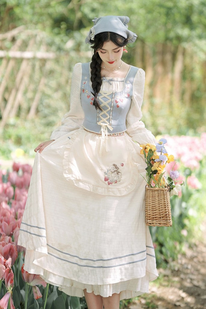 cottageocre dress fairycore dress plus size dress kawaii dress lolita dress sustainable fashion