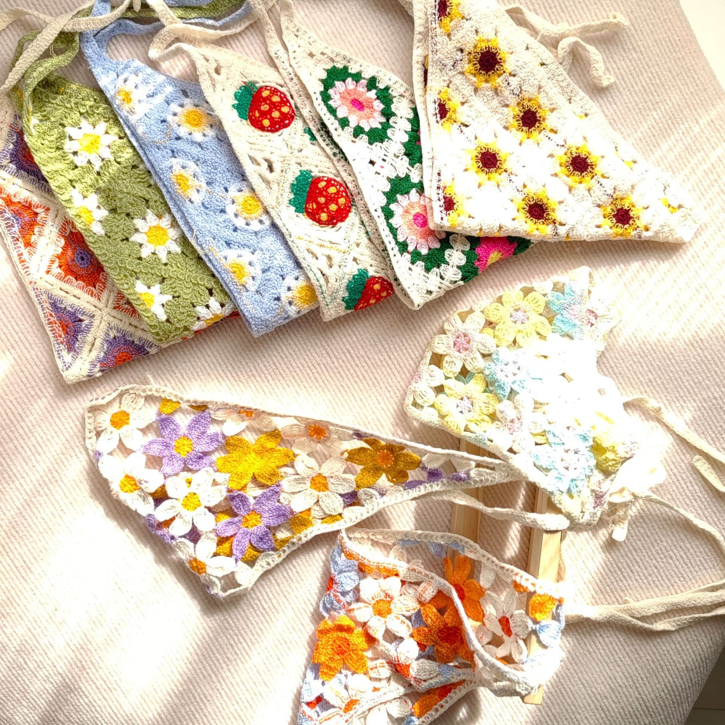 Cottagecore Knitted Head Scarf