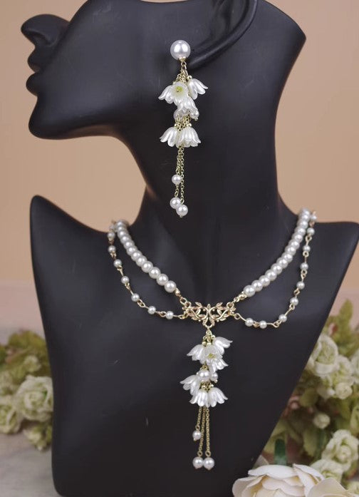 Handmade Lily of the Valley Earrings & Necklace – Retro Fairy