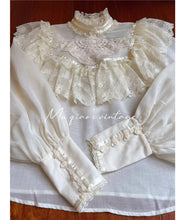 Load image into Gallery viewer, Gunne sax Remake 70s Puff Sleeves Antique Blouse Shirt
