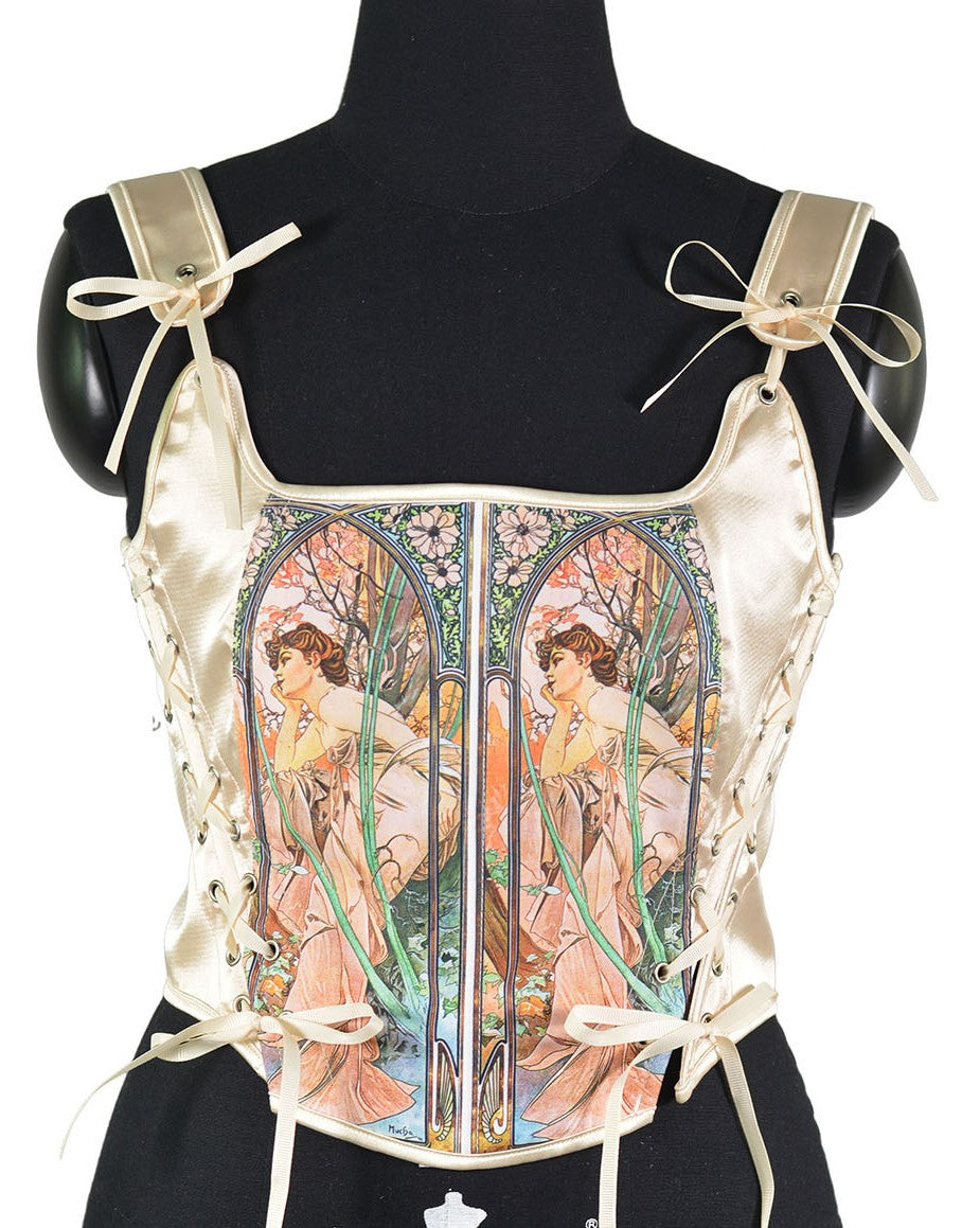Vintage Remake Oil Painting Print Corset – Retro Fairy