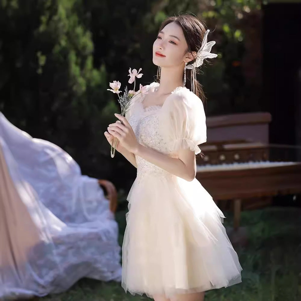 Princess Off Shoulder Homecoming Dress
