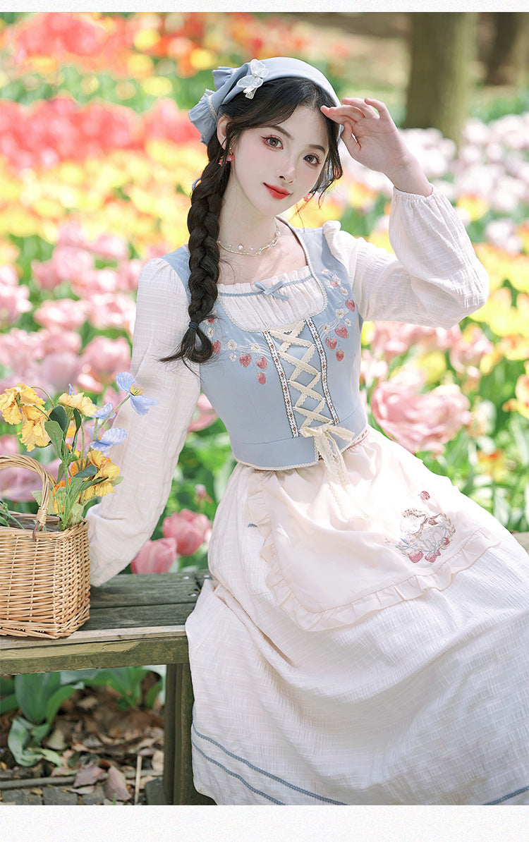 cottageocre dress fairycore dress plus size dress kawaii dress lolita dress sustainable fashion