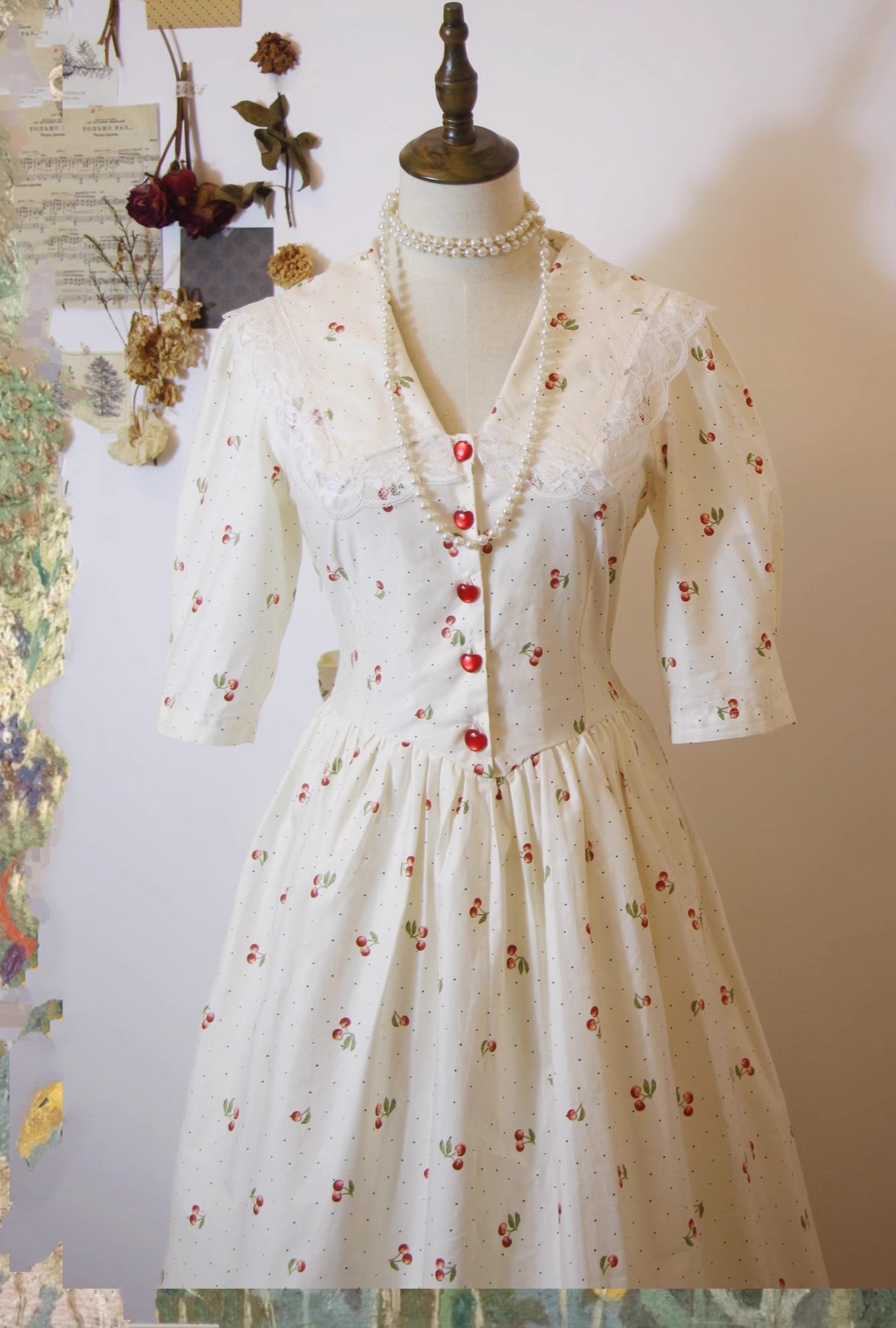 Vintage 30s Peter Pan Collar Dress