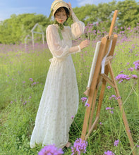 Load image into Gallery viewer, Gunne sax Replica 70s Lace Panel Floral Prairie Dress
