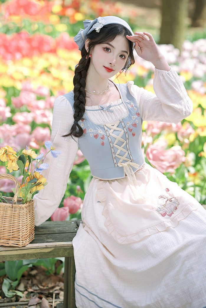cottageocre dress fairycore dress plus size dress kawaii dress lolita dress sustainable fashion