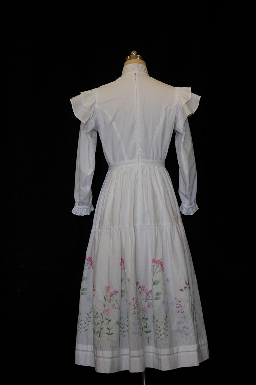 Vintage Remake Embroidery Cottagecore Dress