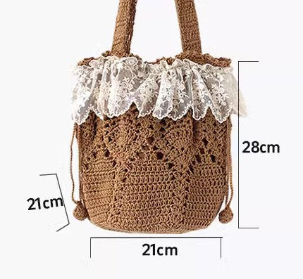 Cottagecore Hand Crochet Shoulder Bag