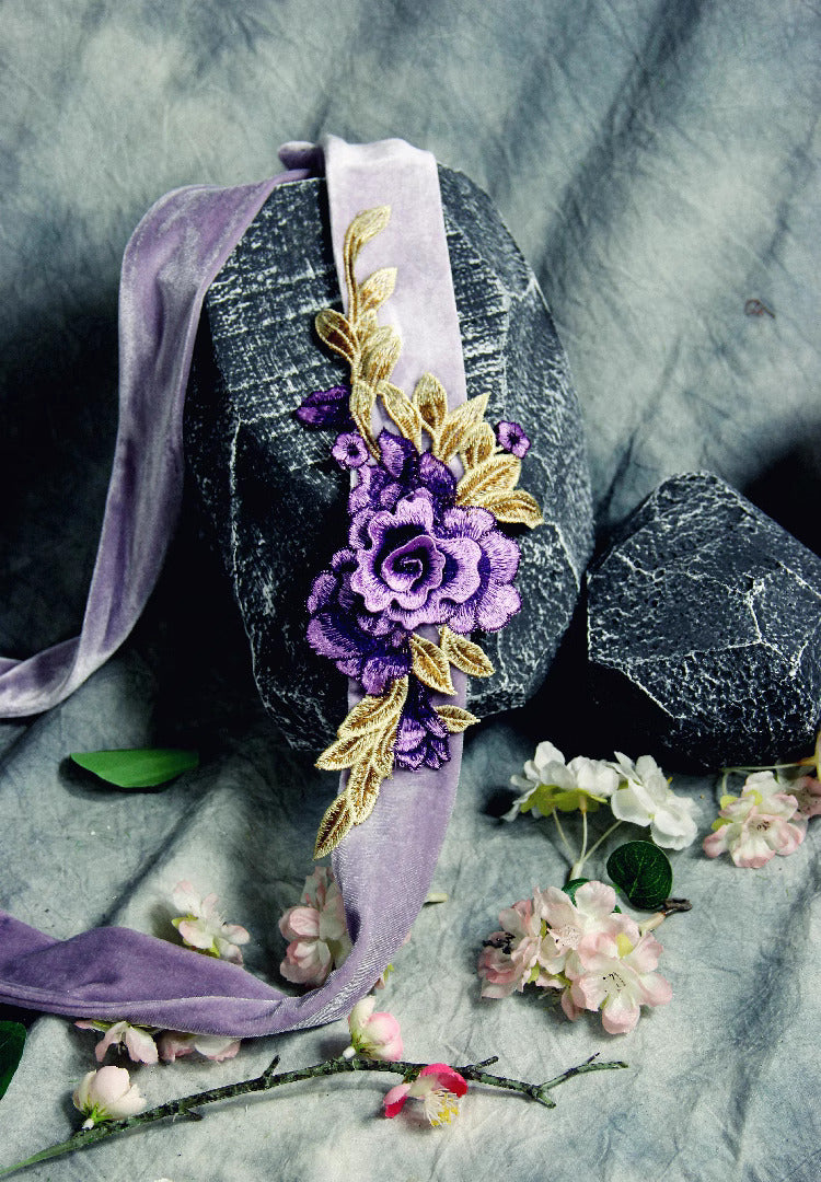 Fairycore V Neck Embroidery Nymph Dress