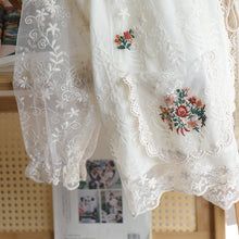 Load image into Gallery viewer, Cottagecore Embroidery Lace Cardigan Top
