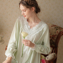 Load image into Gallery viewer, Vintage Style V Neck Night Gown Dress
