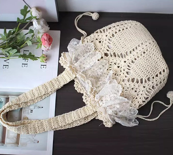 Cottagecore Hand Crochet Shoulder Bag