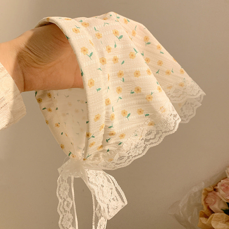 Cottagecore Floral head scarf