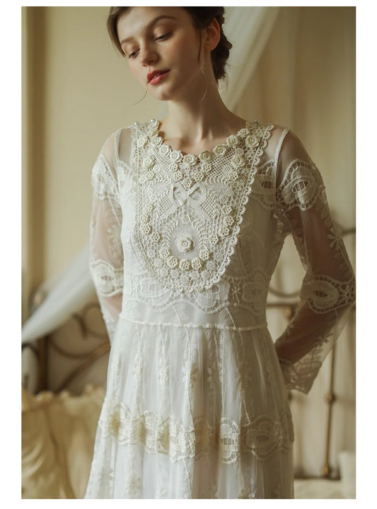 lace dress vintage lace dress vintage dress cottagecore dress fairycore dress