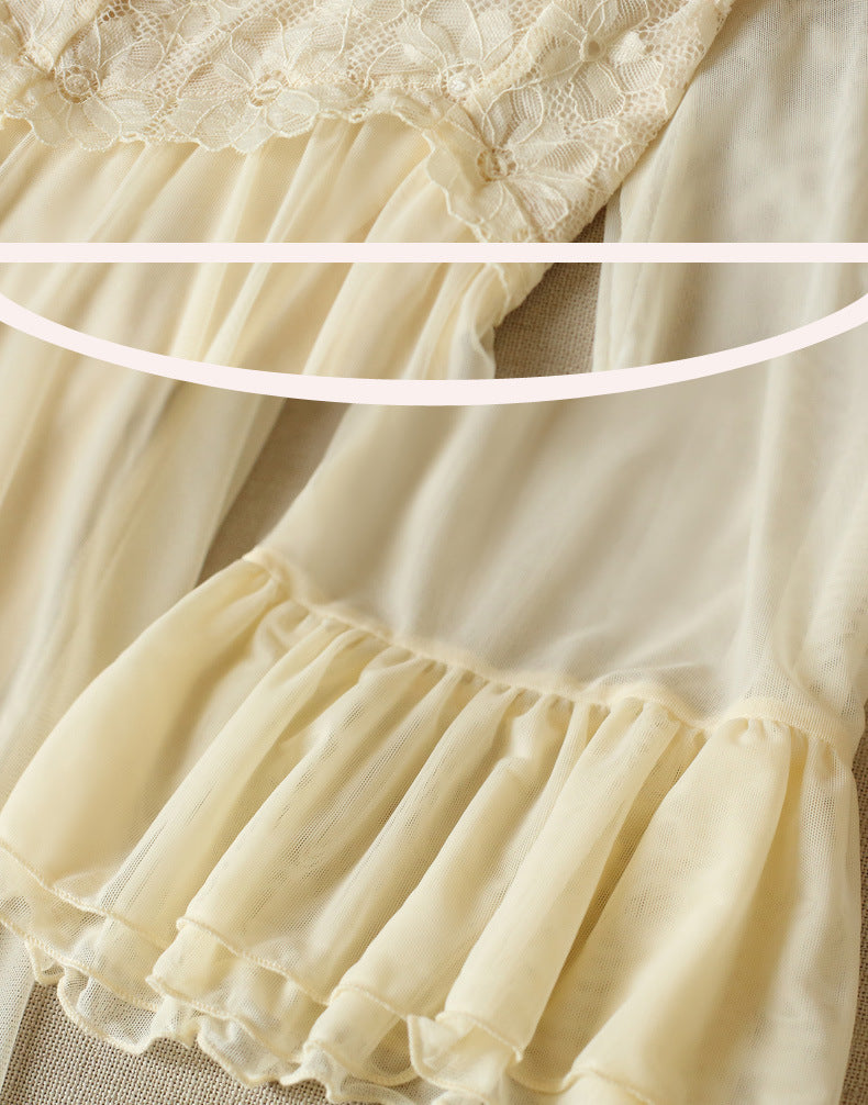 Vintage Princess Lace Stitched Night Gown Dress