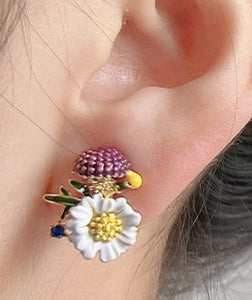 Cottagecorecore Flower Ear Pins