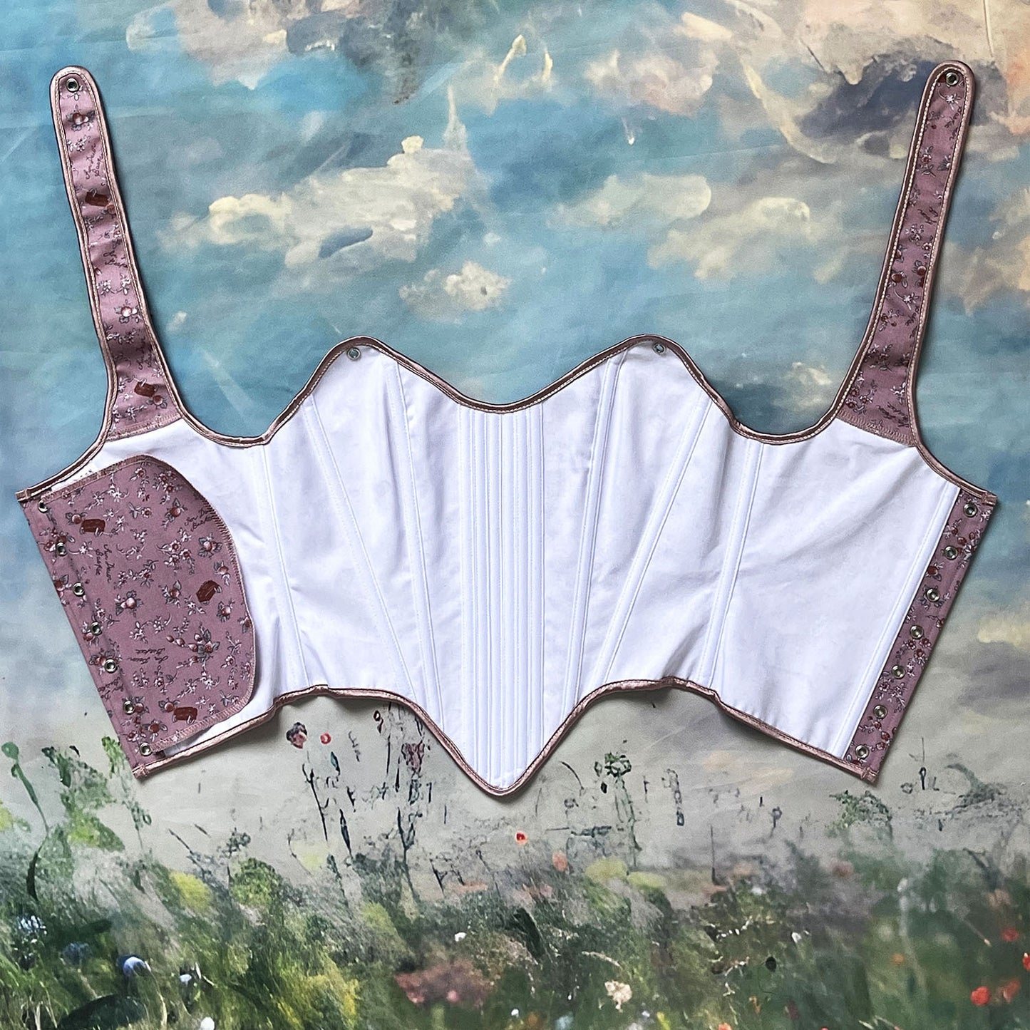 Fairycore Bow Tie Floral Corset