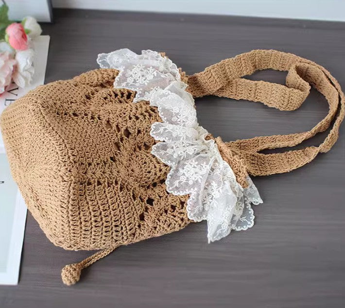 Cottagecore Hand Crochet Shoulder Bag