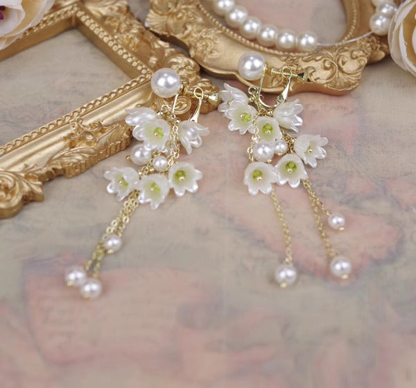 Handmade Lily of the Valley Earrings & Necklace