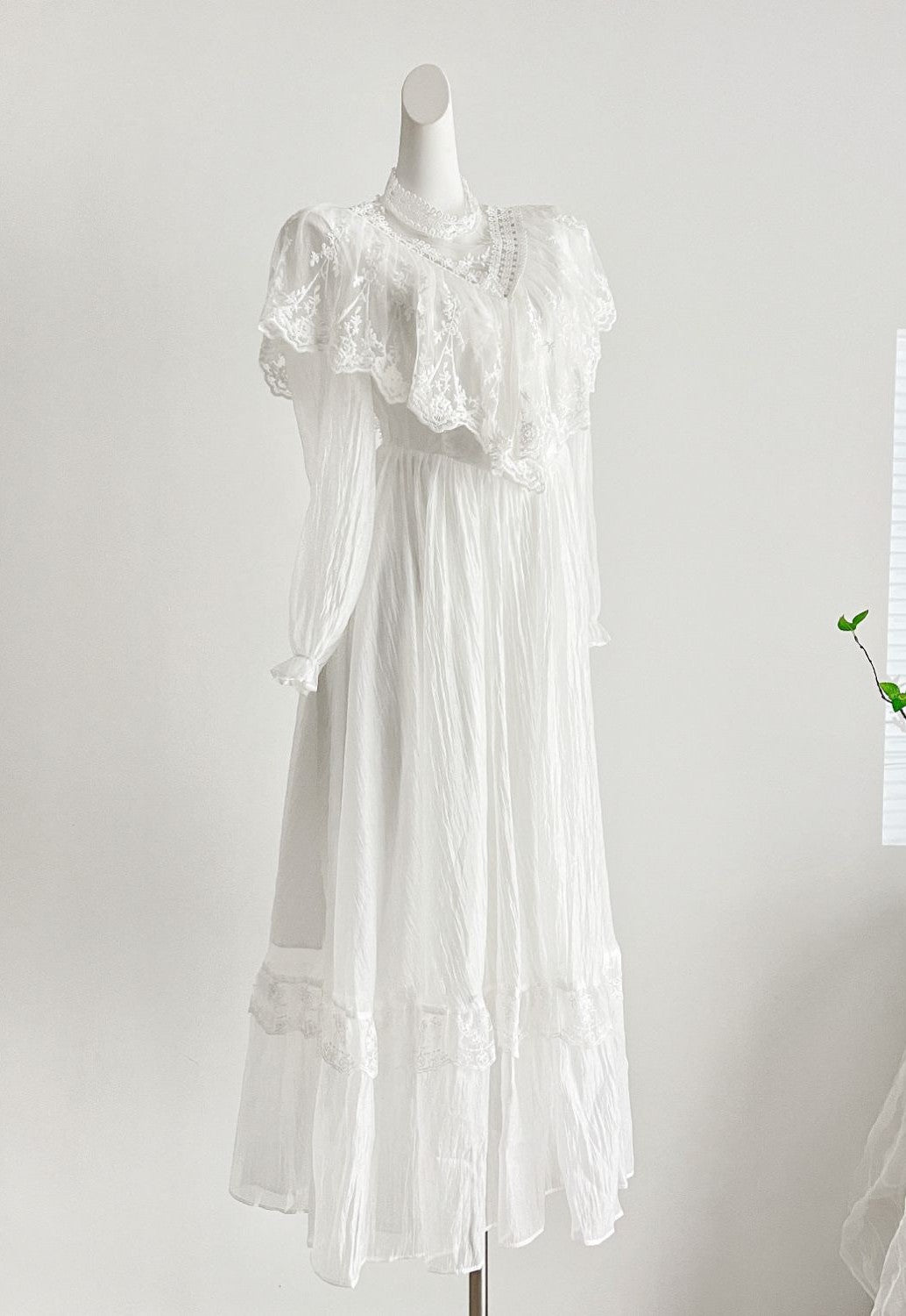 Edwardian Style Lace Bridal Dress