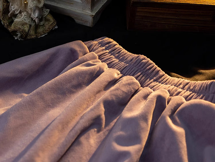 Retro Velvet Irregular Skirt