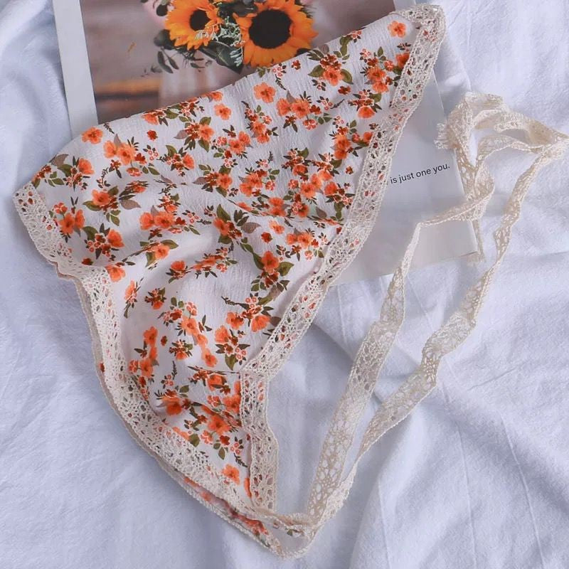 Cottagecore Floral head scarf