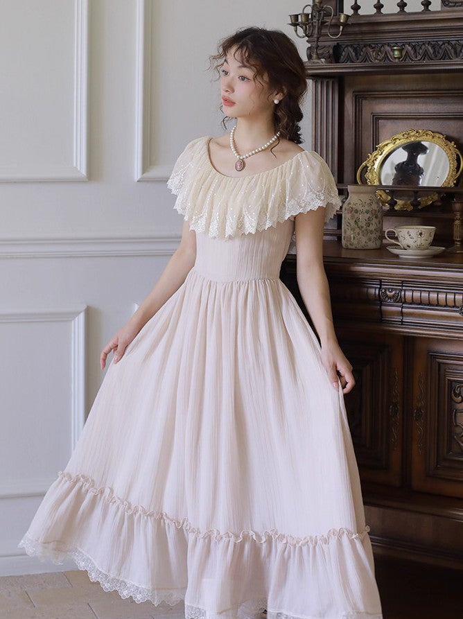 Edwardian Style Lace Patchwork Dress M I Retro Fairy Edwardian Style Lace Patchwork Dress M I Retro Fairy