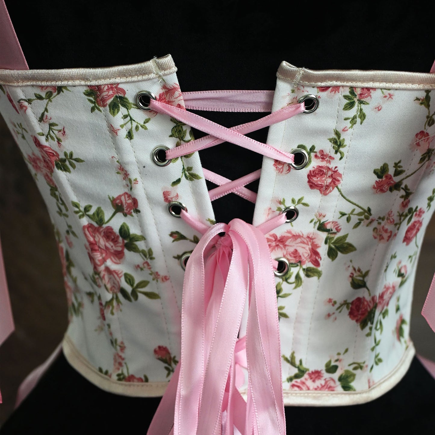 Retro Fairycore Floral Corset