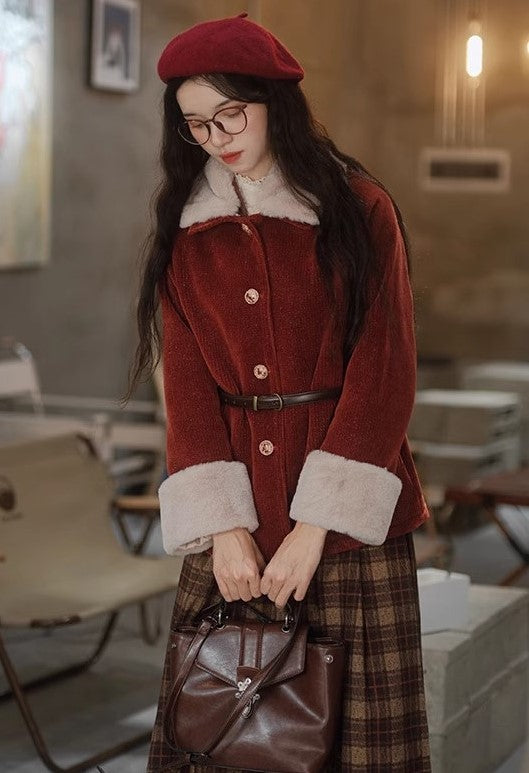 vintage coat jacket retro outfit light academia outfit academia style winter jacket