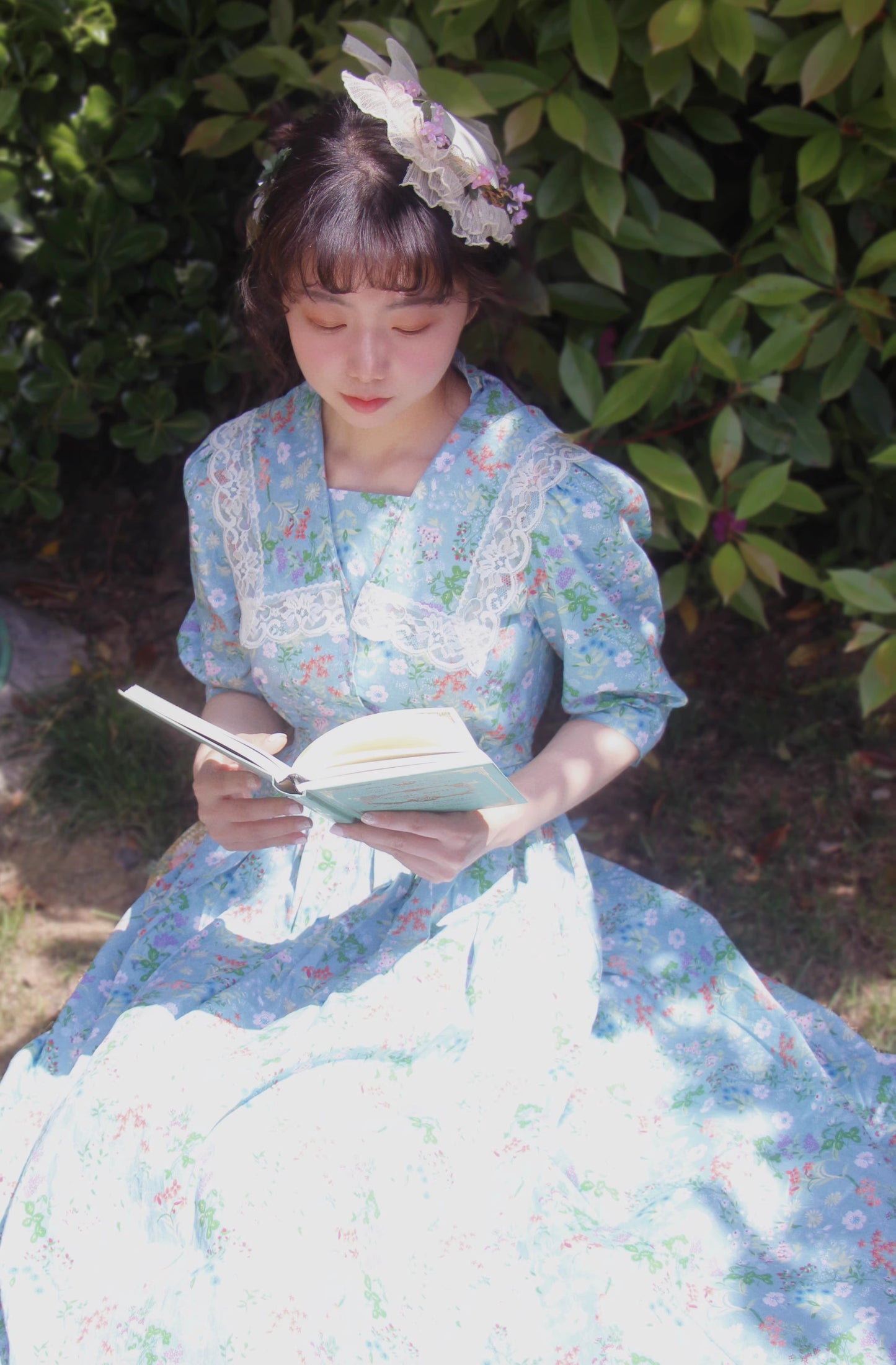1940s Floral Picnic Dress