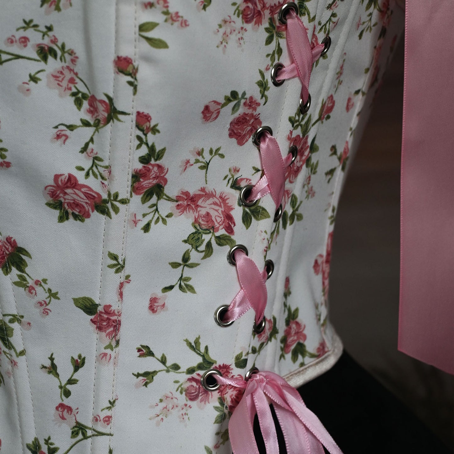 Retro Fairycore Floral Corset