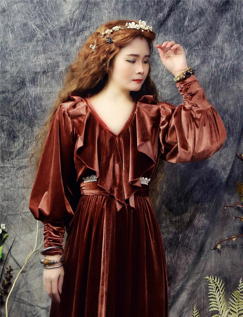 fairy red dress Whismical Fairycore Puff Sleeves with Sash L (Length- 52 inches/ 133 cm) Size:Small 6 YGroup_dressboot90 Daska high neck maxi Whether Youre Envisioning Yourself