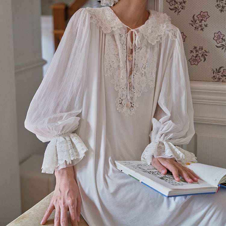 Retro Peter Pan Collar Night Gown S I Retro Fairy