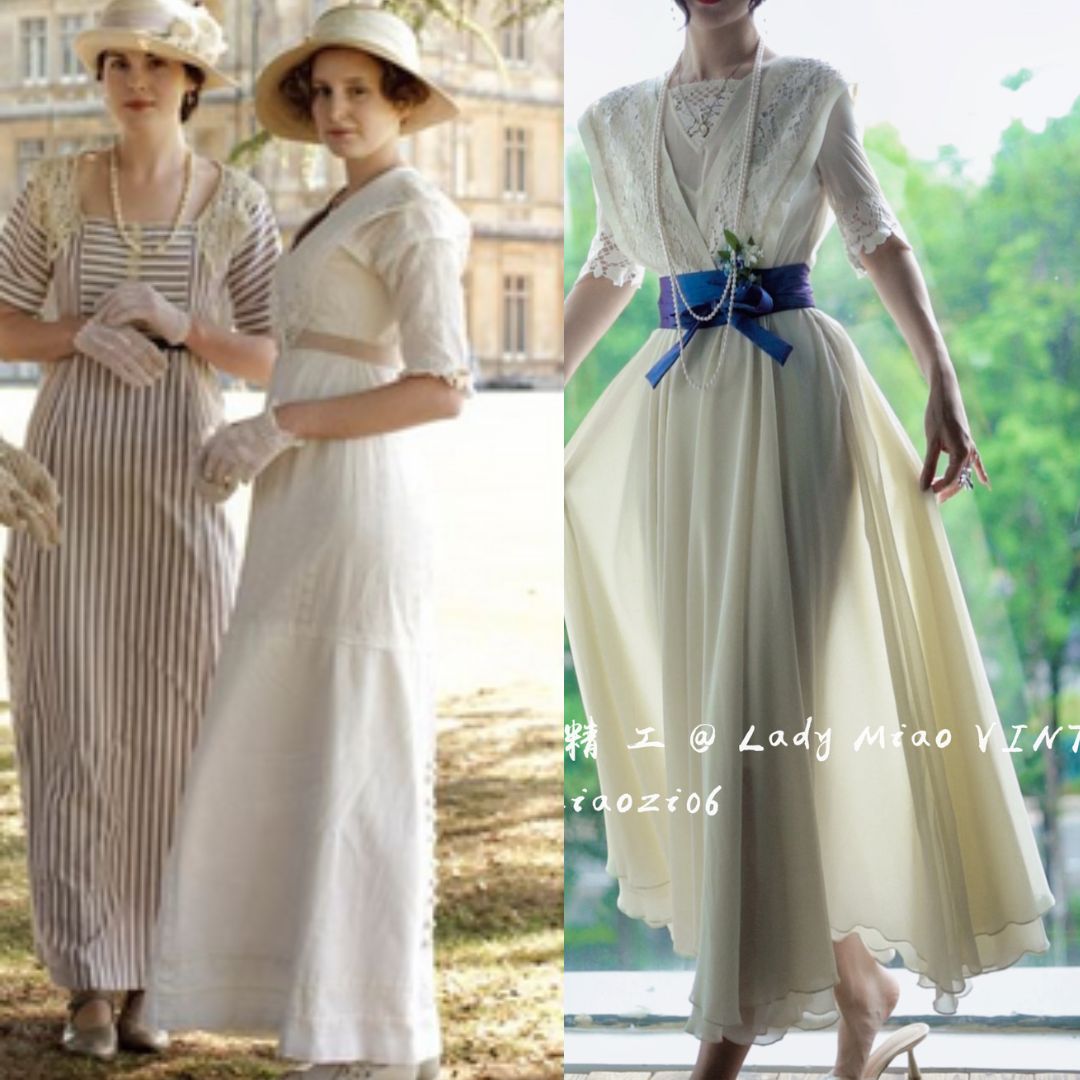 Downtown Abbey Remake Edwardian Vintage Dress Retro Fairy Downtown Abbey Remake Edwardian Vintage Dress Retro Fairy