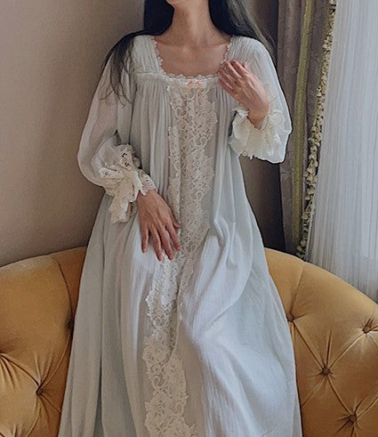 Royalcore Vintage Style Cotton Night Gown Cotton Dress I Retro Fairy Royalcore Vintage Style Cotton Night Gown Cotton Dress I Retro Fairy